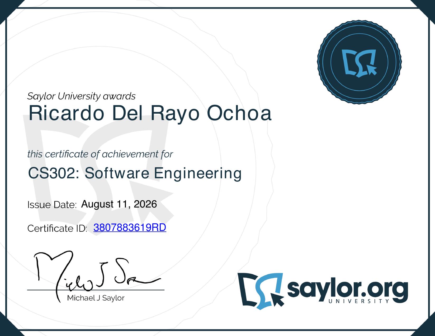 CS302: Software Engineering